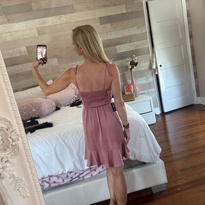 Elegant Pink Sleeveless Dress
